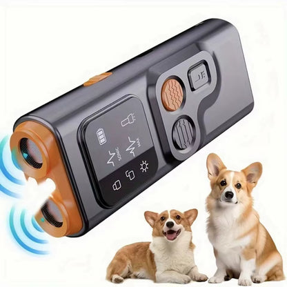 New Pet Dog Repeller Ultrasonic Dog Training Device Rechargeable anti Dog Bark Stop-Barking Deterrent Device with LED Flashlight