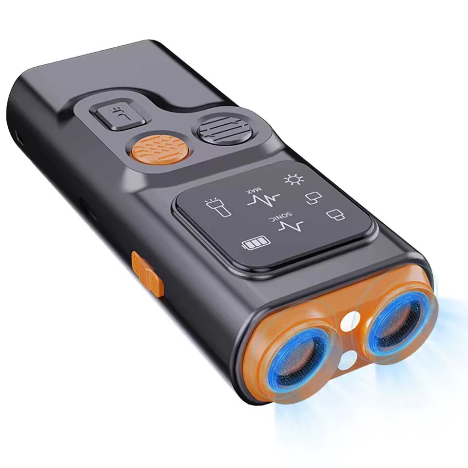 New Pet Dog Repeller Ultrasonic Dog Training Device Rechargeable anti Dog Bark Stop-Barking Deterrent Device with LED Flashlight