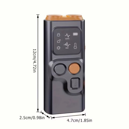New Pet Dog Repeller Ultrasonic Dog Training Device Rechargeable anti Dog Bark Stop-Barking Deterrent Device with LED Flashlight